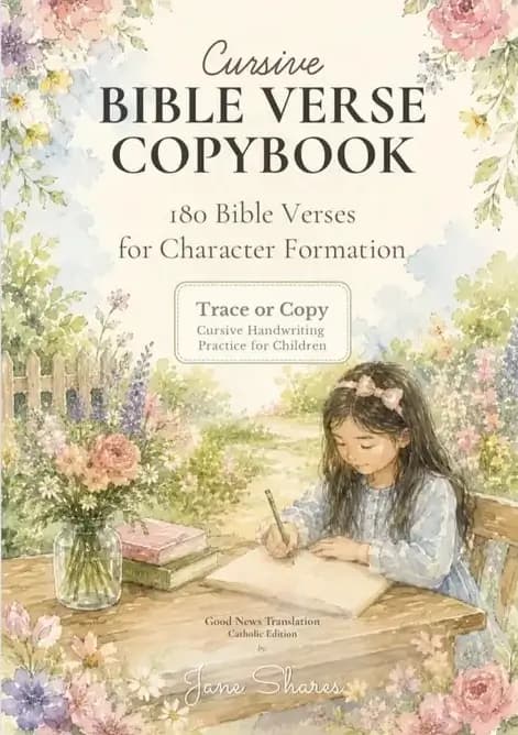Cursive Bible Verse Copybook cover